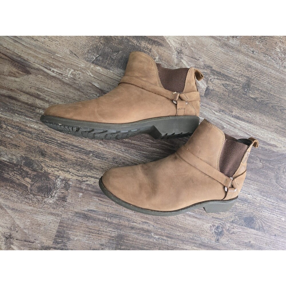 Teva Boots Womens 9 De La Vina Dos Chelsea Ankle Bootie Brown Leather Waterpro